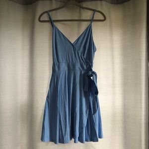 Light Blue Wrap Dress